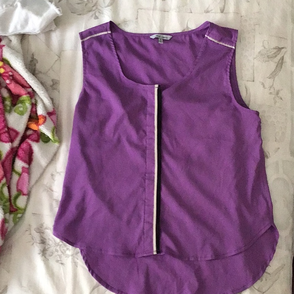 Purple tank with cut out in the back